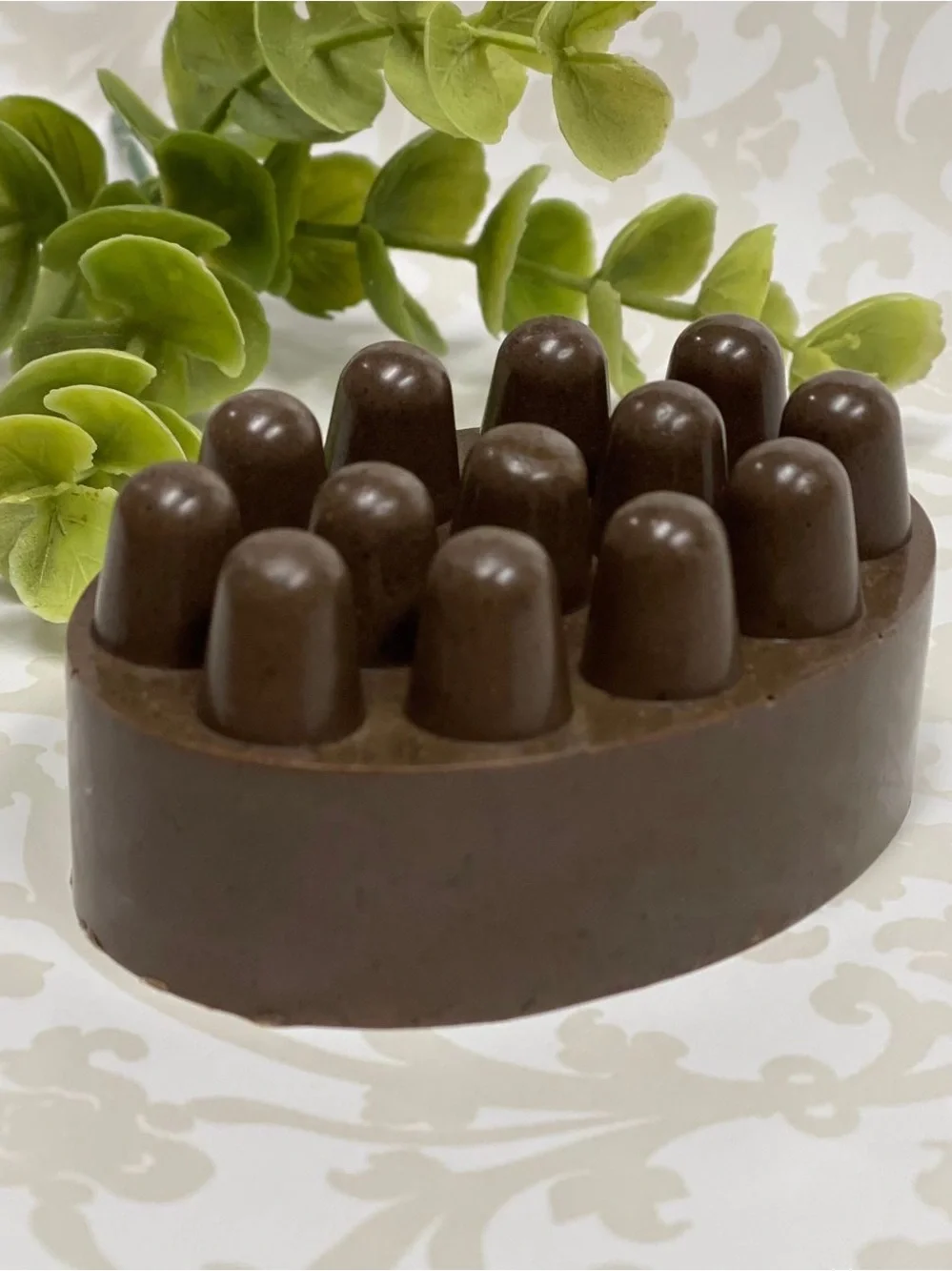 Massage exfoliating coffee Soap Bar in Brown with Textured Nodes